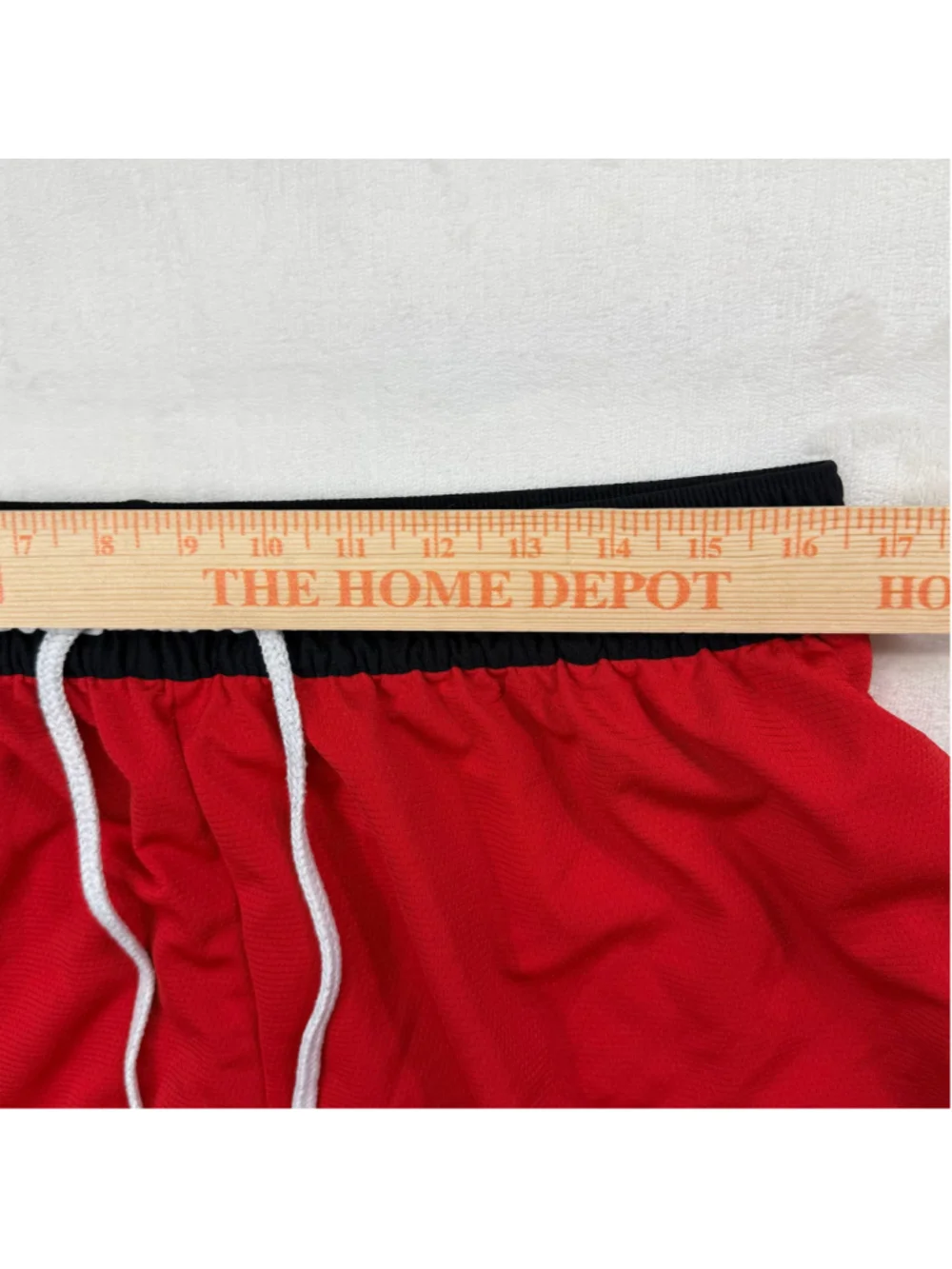 Men's Nike Dri-Fit Red Athletic Basketball Shorts XXL Black White Zipper Pocket